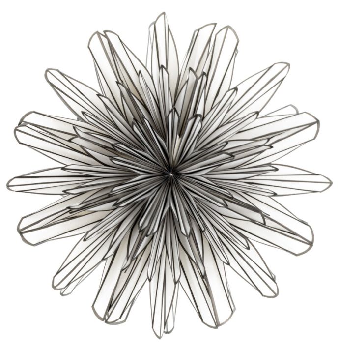 Papieren kerstster two-toned 40cm met pendel
