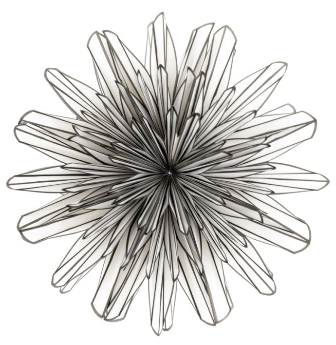 Papieren kerstster two-toned 40cm met pendel
