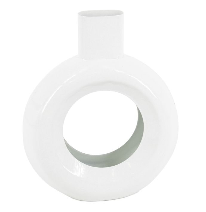 Vaasje donut rond wit