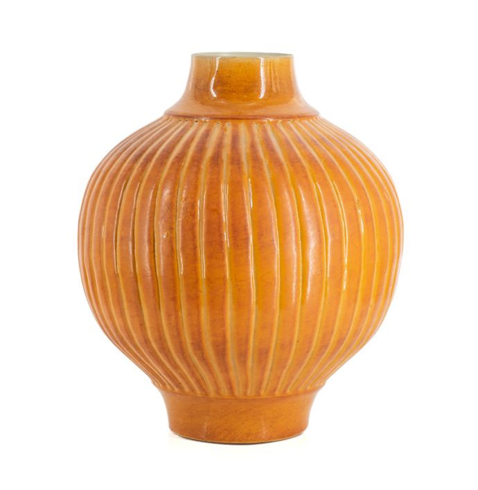 Metalen vaas tangerine