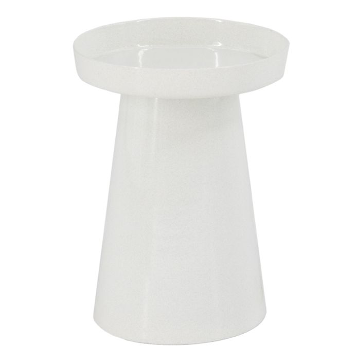 Metalen kaarsenstandaard white marble