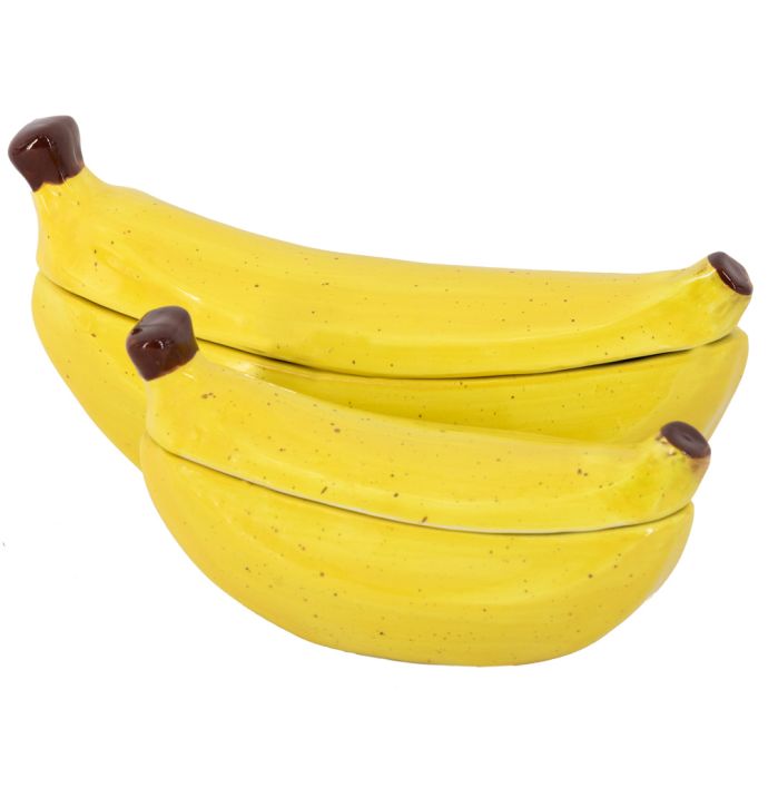 Opbergdoos met deksel banaan