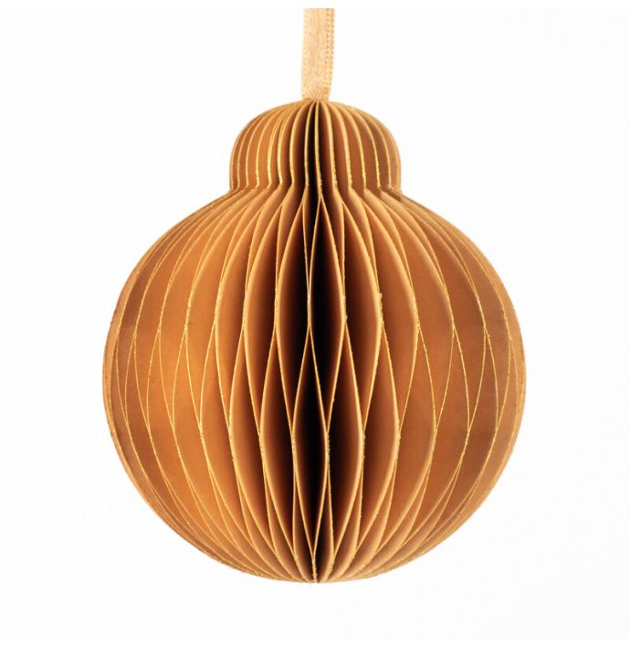 Papieren honeycomb hanger oranje