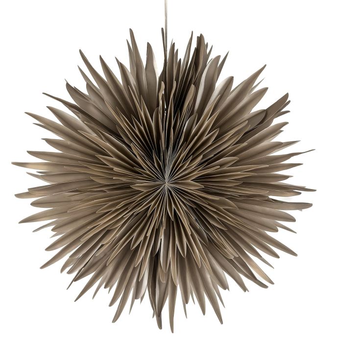 Kerstster snow 60cm taupe met pendel
