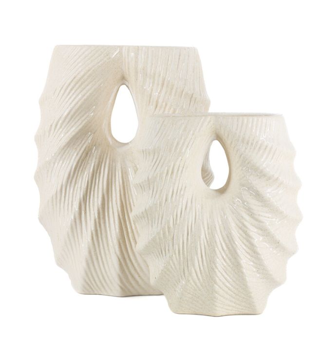 Aardewerk vaas Marina S beige