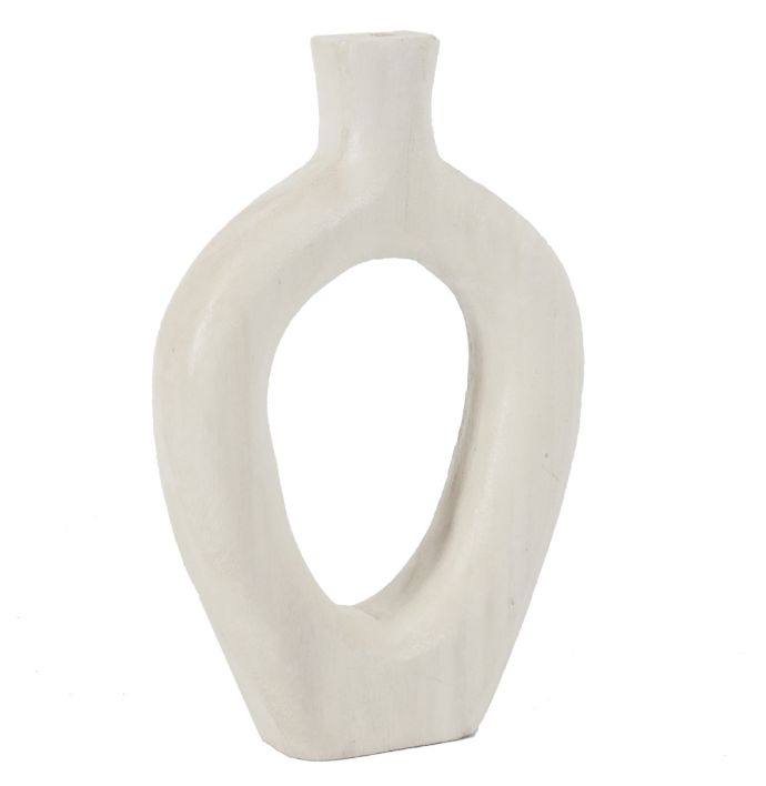Houten donut vaas