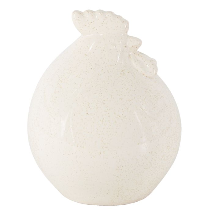 Aardewerk kip beige
