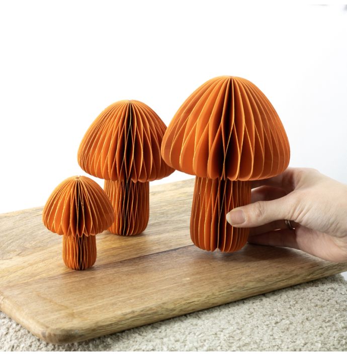 Papieren paddenstoel oranje