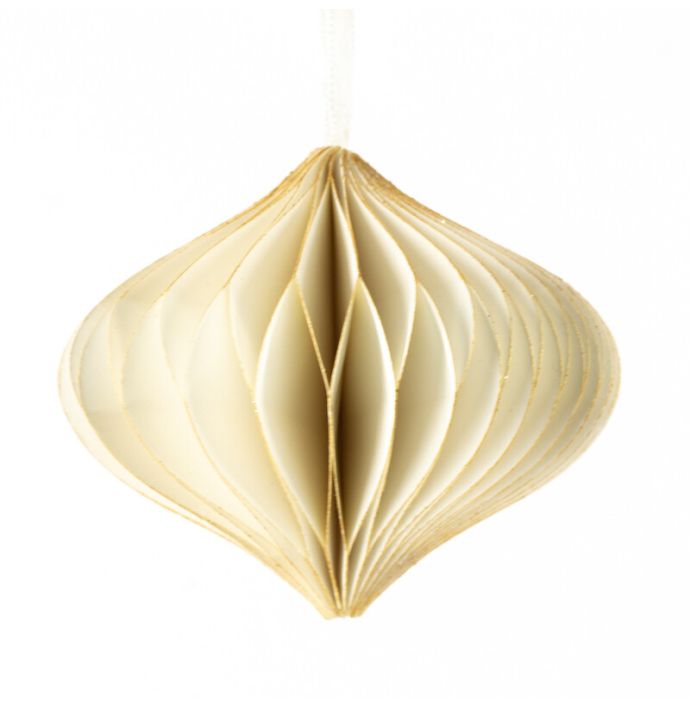Papieren honeycomb hanger wit