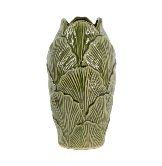 Aardewerk vaas Sculpt S groen