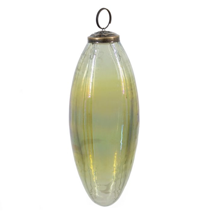 Kerstbal glas oil green