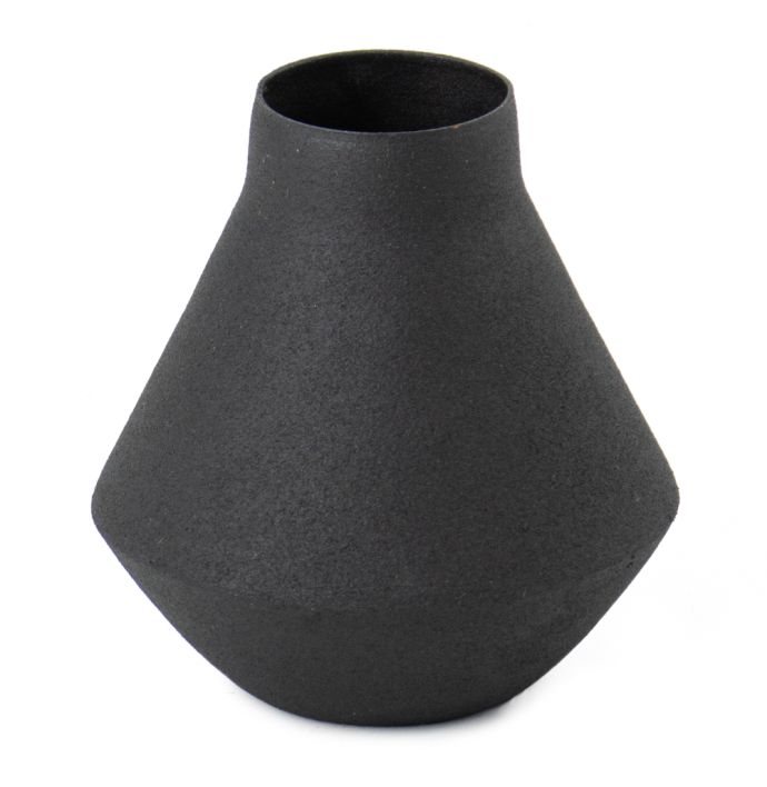 Metalen vaasje zwart