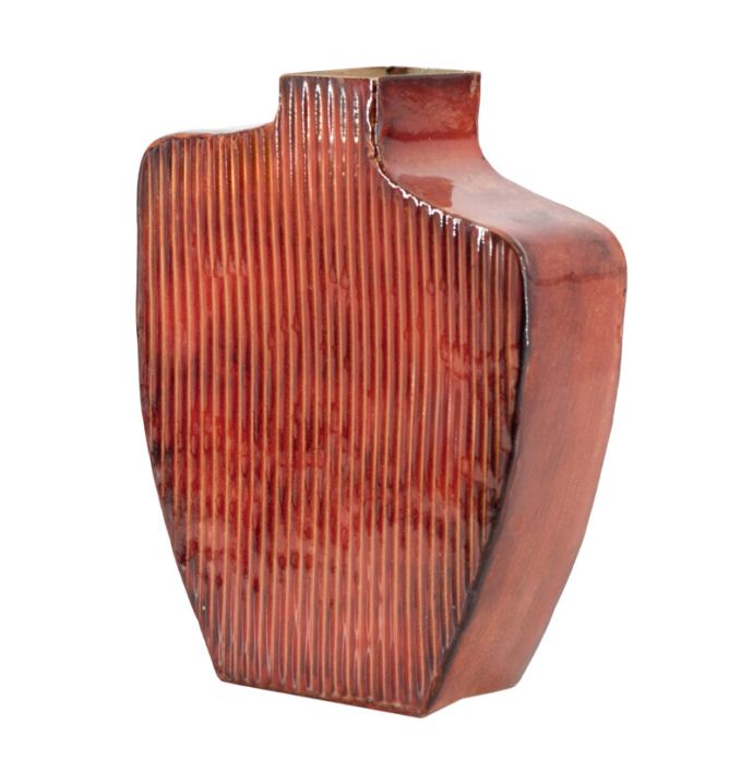 Metalen vaas solid roze