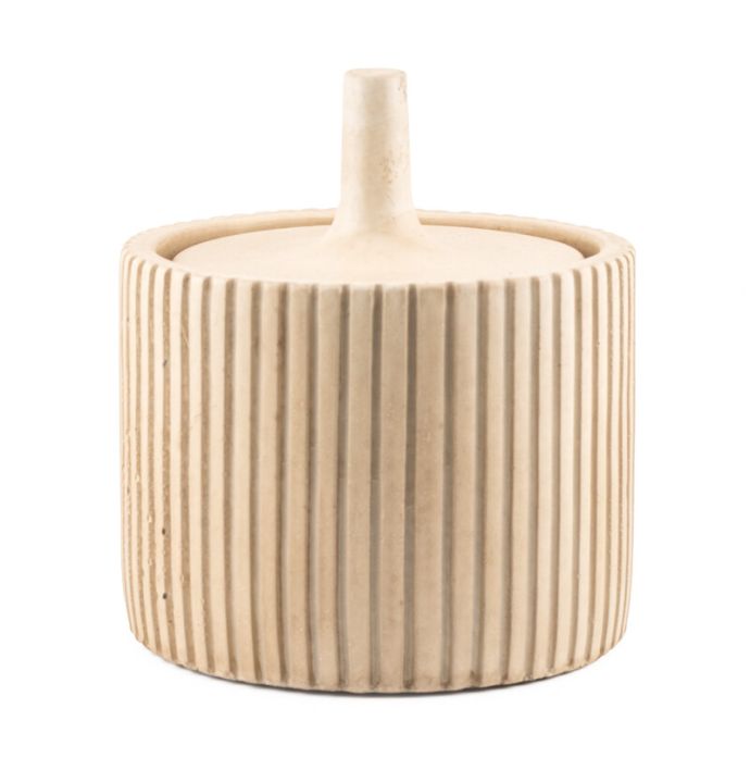 Aardewerk jar Zilt beige M