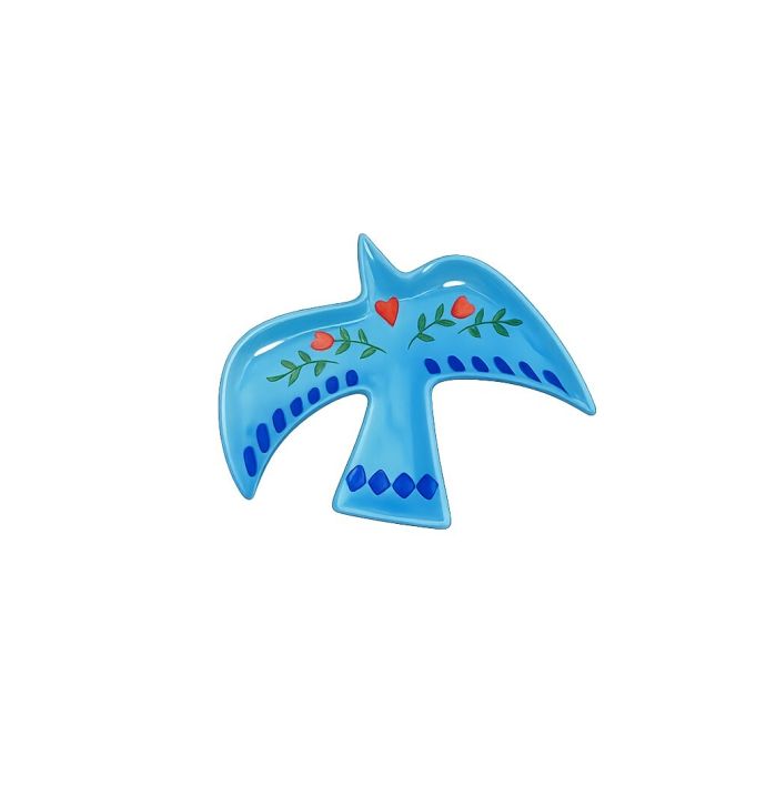 Plateau vogel Vira blauw