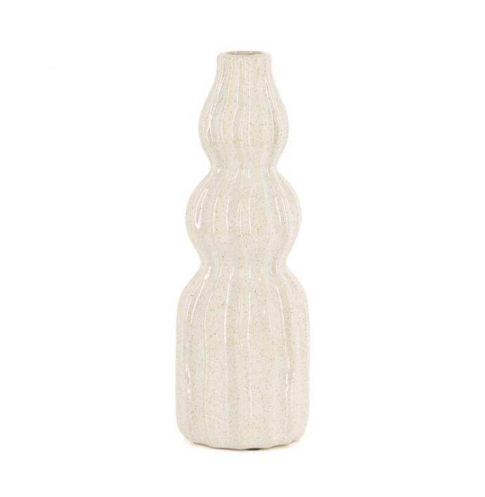Aardewerk vaas Orbi S beige