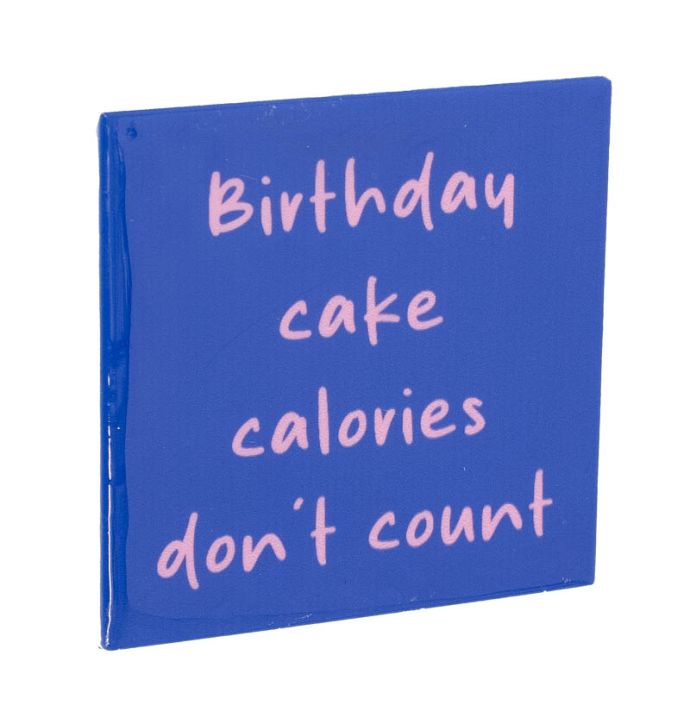 Tegeltje Birthday cake calories