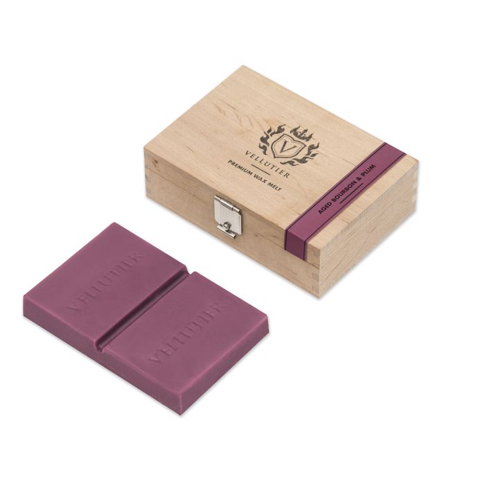 Wooden Box Wax Melt - Aged Bourbon & Plum