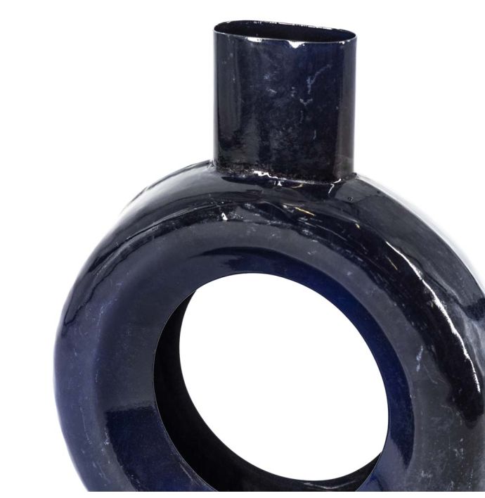 Vaasje donut rond kobalt blauw