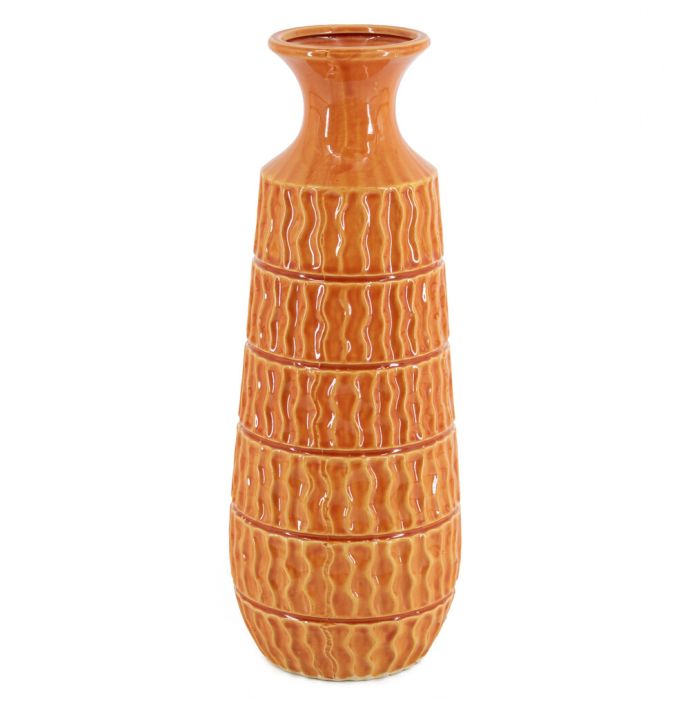 Aardewerk vaas tangerine