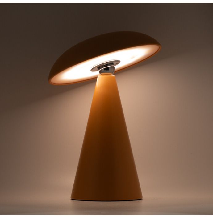 Bureaulamp Mushie LED op accu mat oker