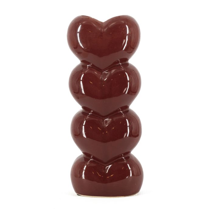 Aardewerk vaas Hearts M