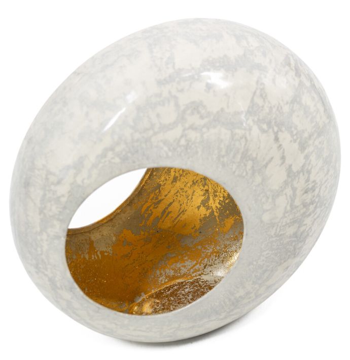 Standing egg windlicht cream