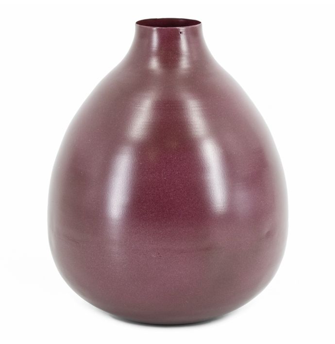 Metalen vaas aubergine