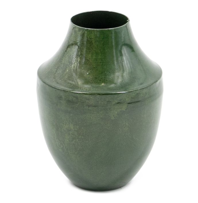 Metalen vaas groen