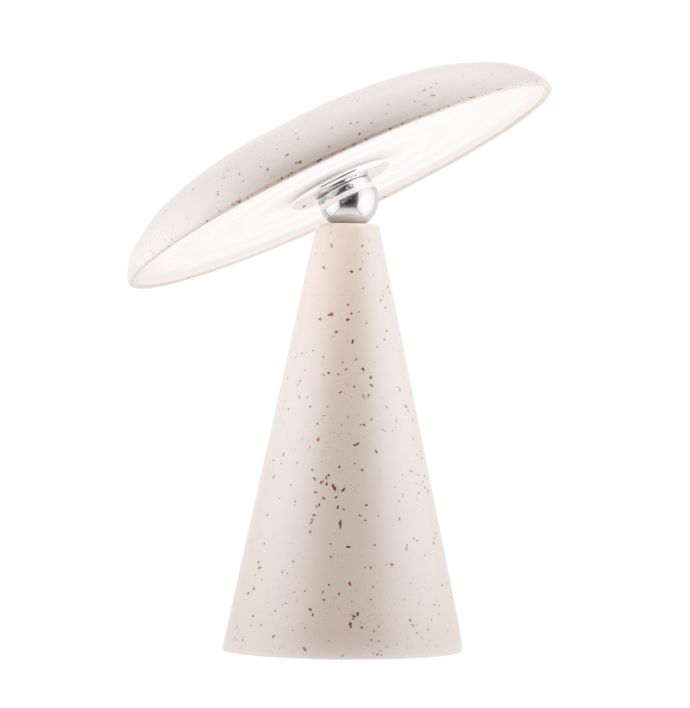 Bureaulamp Mush LED op accu mat white dots