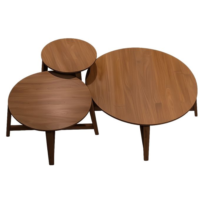 Salontafel Rinon rond teak 60cm