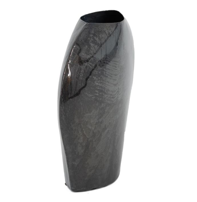 Metalen vaas blauw