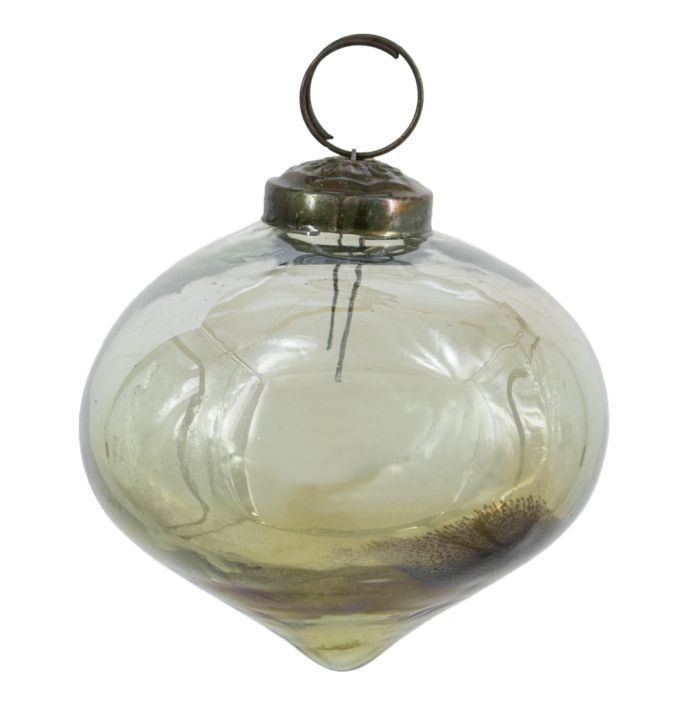 Kerstbal glas oil green
