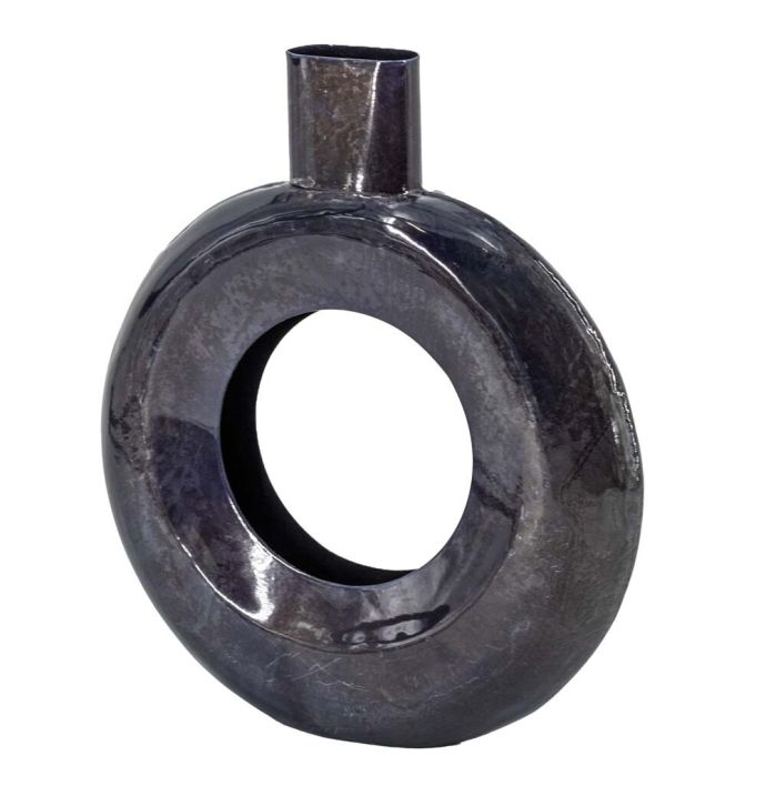 Vaas donut rond kobalt blauw