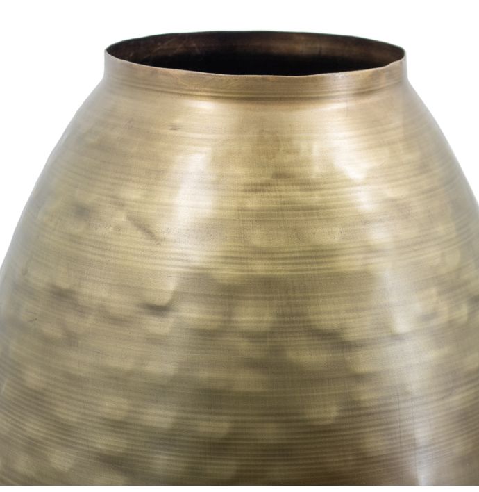 Metalen vaas goud