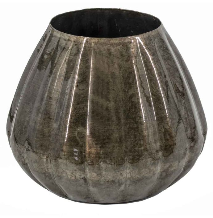 Metalen vaas olive
