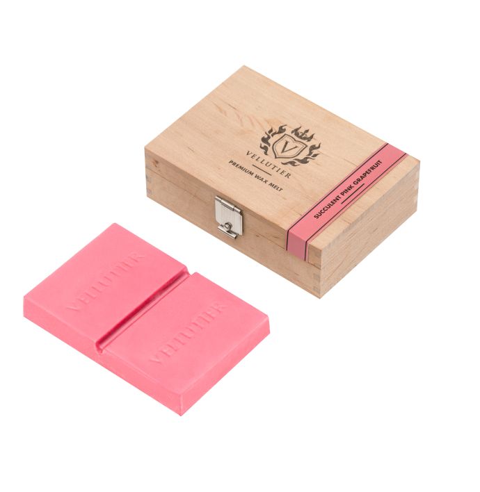 Wooden Box Wax Melt - Succulent pink Grapefruit