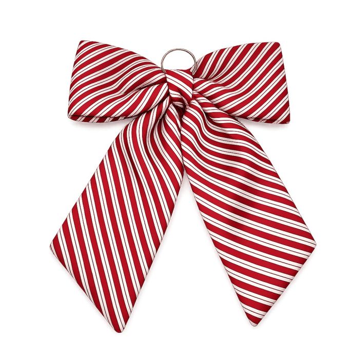 Stoffen strik 48cm rood/wit