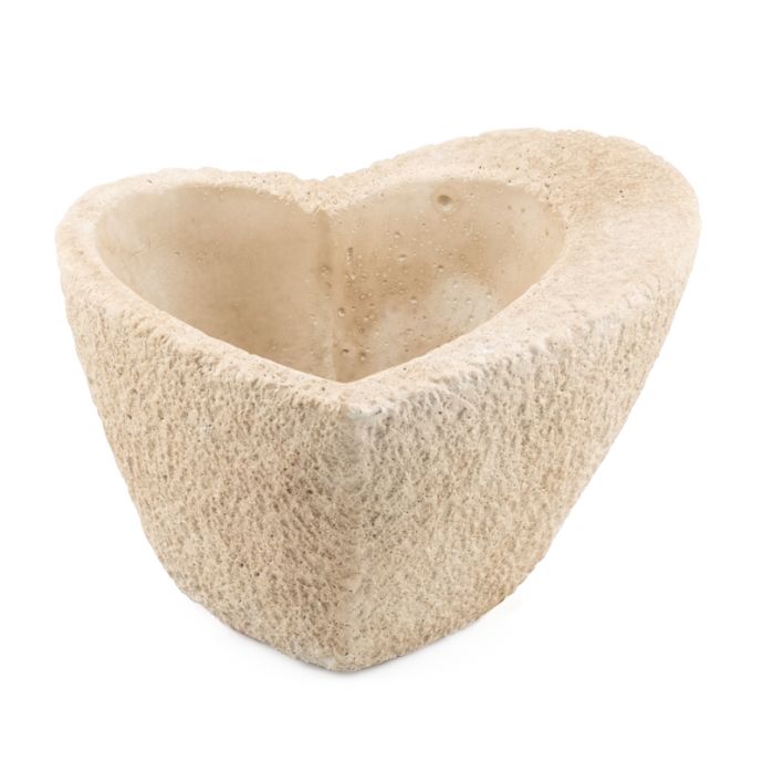 Aardewerk tray heart S