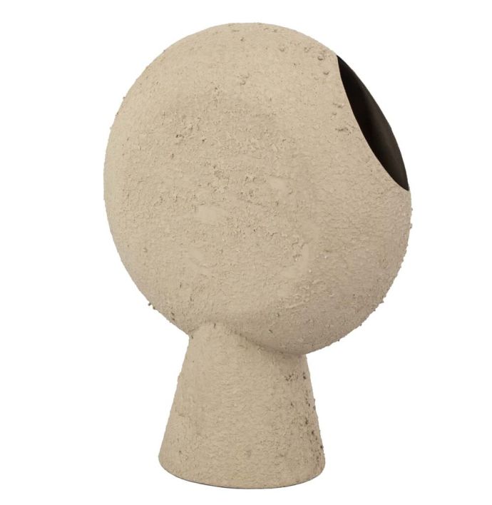 Metalen vaas ornament sand stone