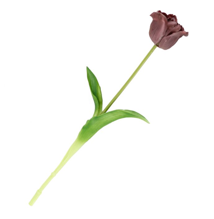 Kunst tulp open real touch aubergine