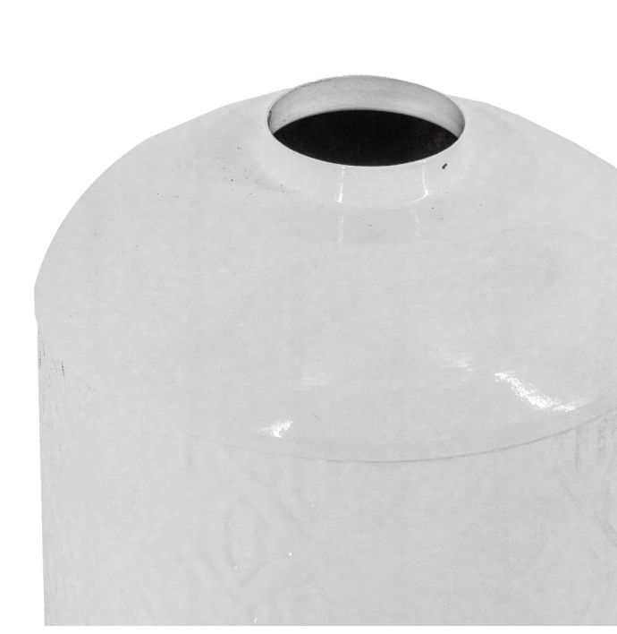 Metalen vaas white marble