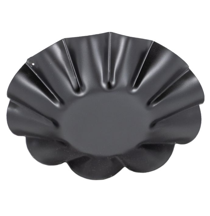 Metalen schaaltje ribbel zwart
