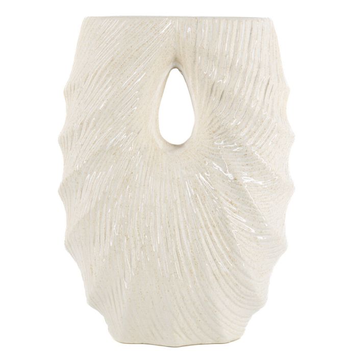 Aardewerk vaas Marina L beige