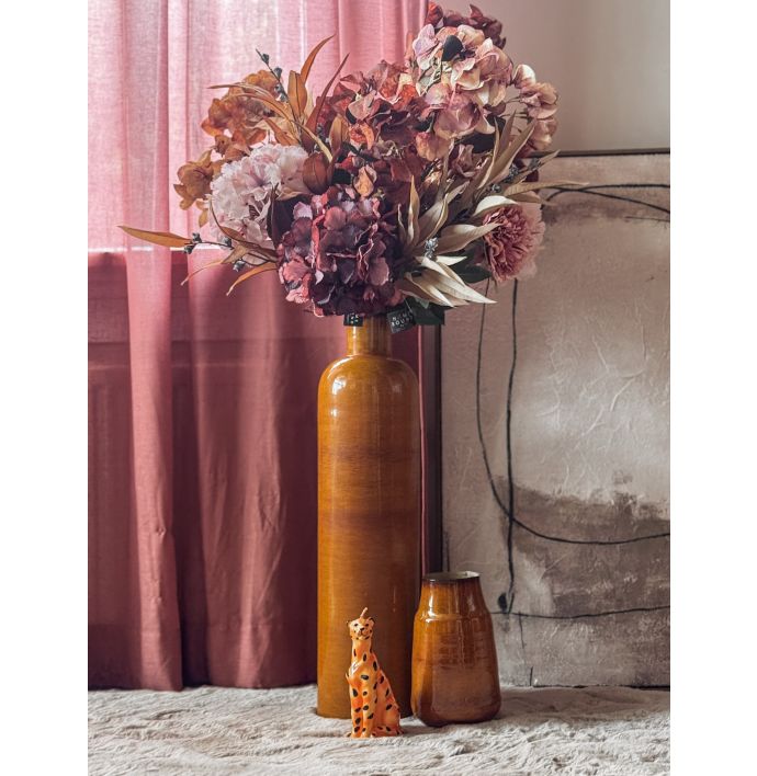 Metalen vaas tangerine
