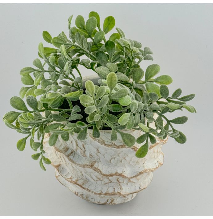 Aardewerk bloempot sandstone striped S