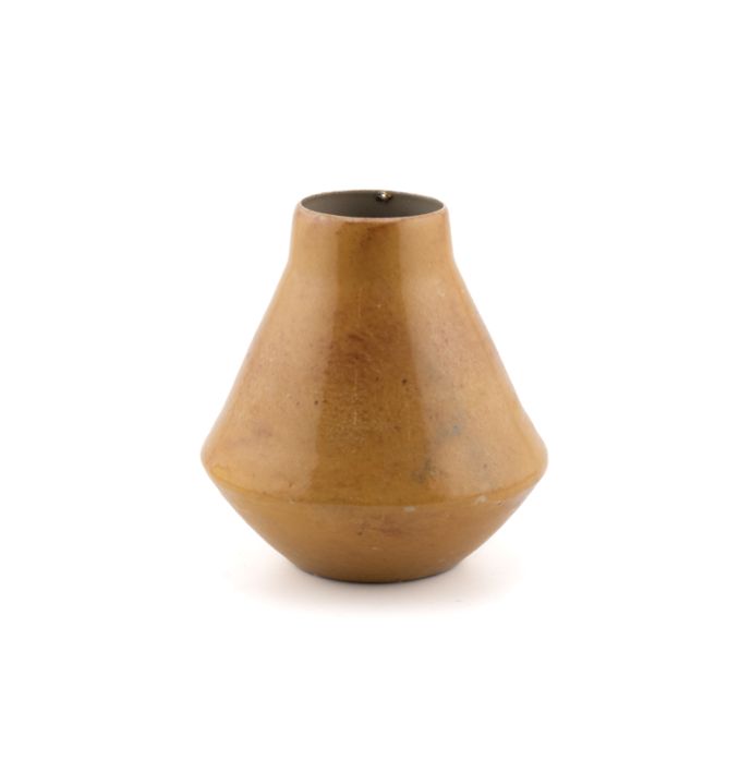 Metalen vaasje mustard