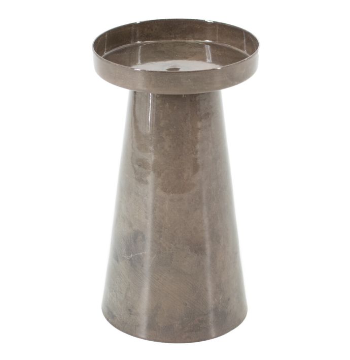 Metalen kaarsenstandaard pink stone