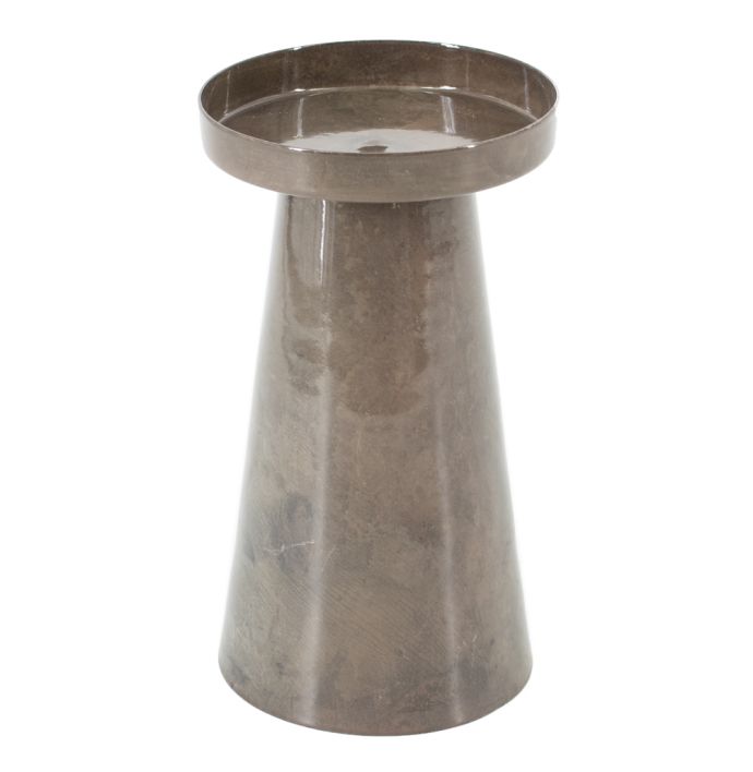 Metalen kaarsenstandaard pink stone