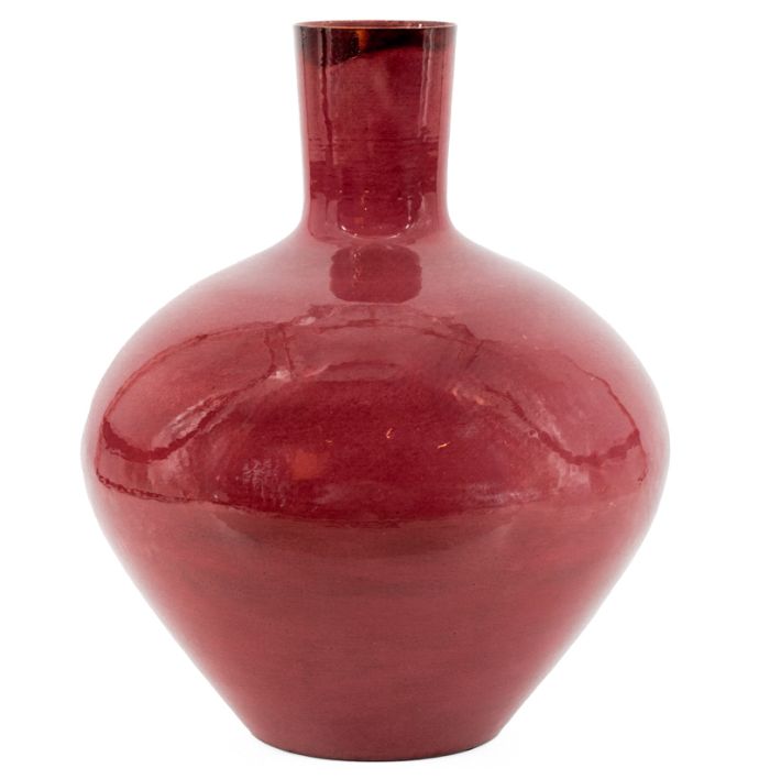 Metalen vaas roze
